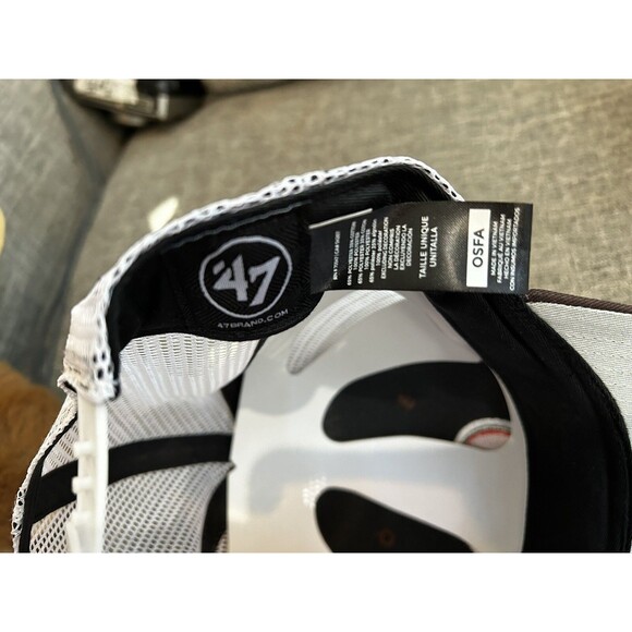 47 Cleveland Browns Black MVP Trucker Snapback Adjustable Hat Cap - Picture 2 of 6